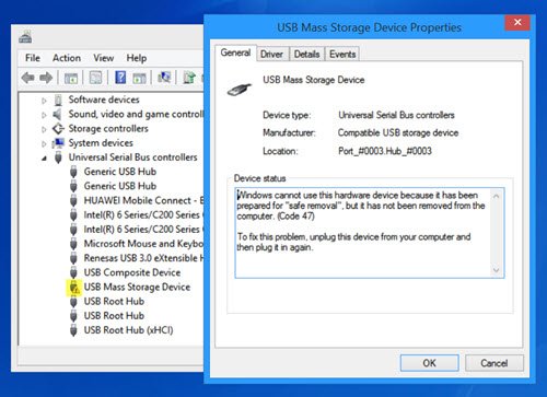 Usb mass storage device problem windows 10